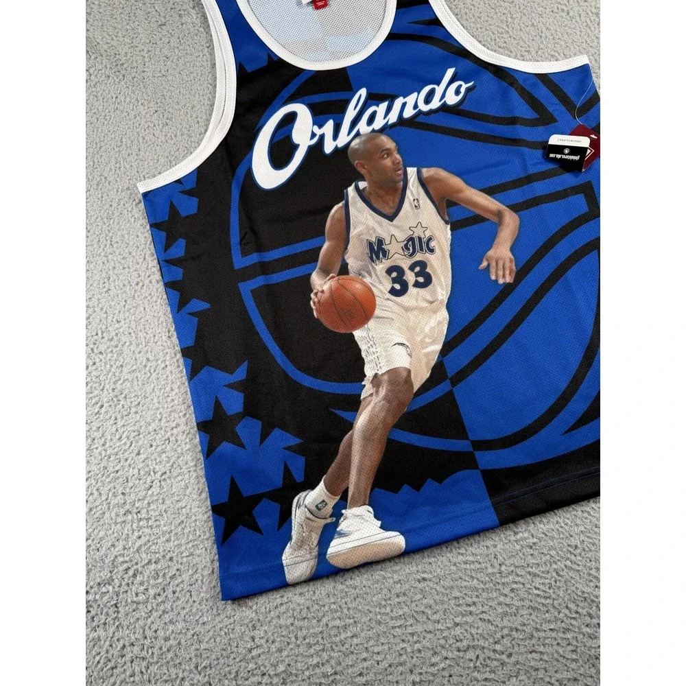 Mitchell‎ & Ness Grant Hill Jersey Men's XL Blue Orlando Magic Sublimated AOP